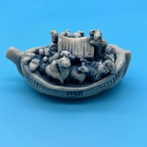 Noah's Ark, Hand Carved Limited Edition, Georgia Marble Sculpture #1075 of #3000